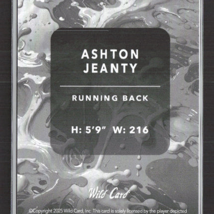 2025 Wild Card Splat Ashton Jeanty #SBPUR01-AJ Purple 5/10
