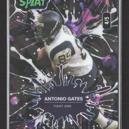 2025 Wild Card Splat Antonio Gates #SBPUR02-AG Purple 4/5