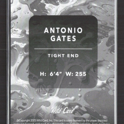 2025 Wild Card Splat Antonio Gates #SBPUR02-AG Purple 4/5