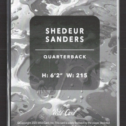 2025 Wild Card Splat Shedeur Sanders #SBTEA04-SS 1/4
