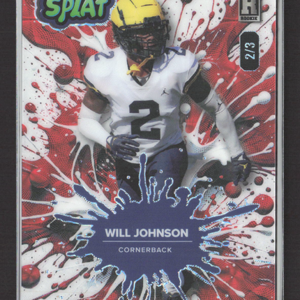 2025 Wild Card Splat Will Johnson #SBRED02-WJ Red 2/3