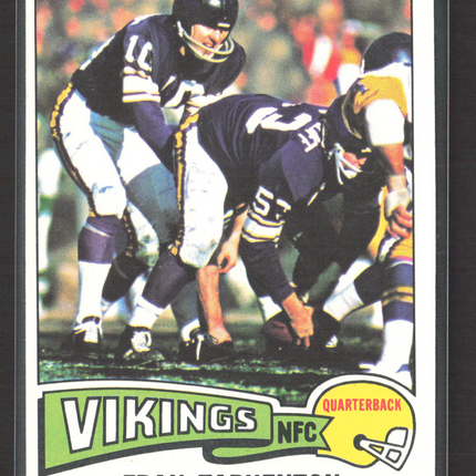 1975 Topps Fran Tarkenton #400