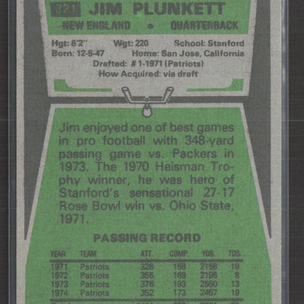 1975 Topps Jim Plunkett #321