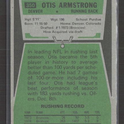 1975 Topps Otis Armstrong #350