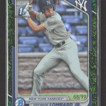 2024 Bowman Chrome George Lombard Jr. #BCP-79 Green Grass 88/99