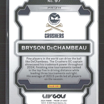 2024 Panini Prizm LIV Golf Bryson DeChambeau #97