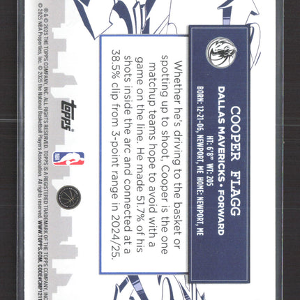 2025 Topps Clutch City Prospects Cooper Flagg #CC-1 RC