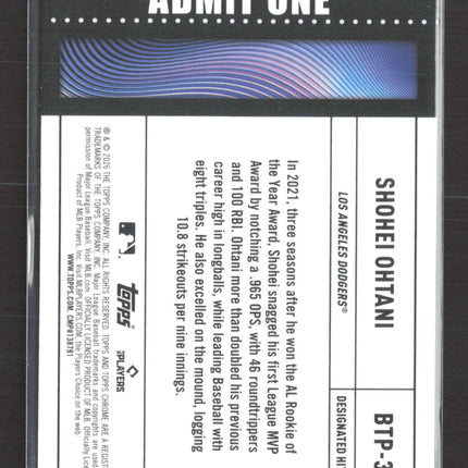 2026 Topps Chrome Big Ticket Player Shohei Ohtani #BTP-3