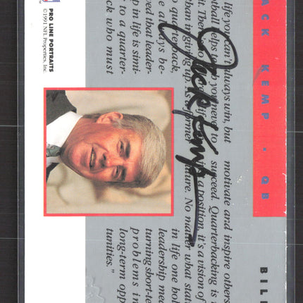 1991 Pro Line Portraits Jack Kemp Auto