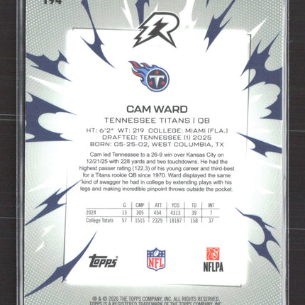 2026 Topps Rip Cam Ward #194 067/225 RC