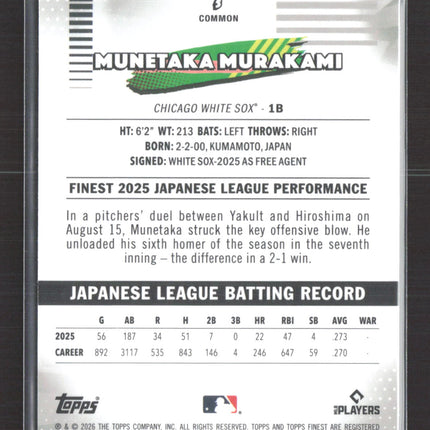 2026 Topps Finest Munetaka Murakami #9 RC