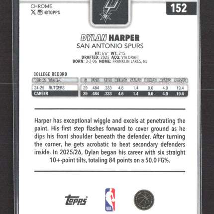 2026 Topps Chrome Dylan Harper #152 RC