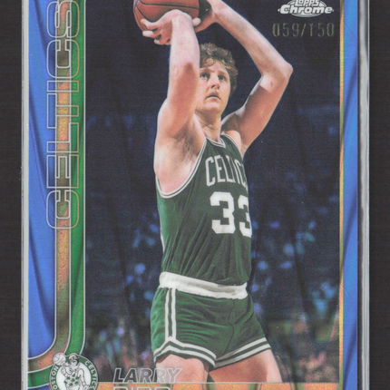 2026 Topps Chrome Larry Bird #143 Blue Wave Refractor 059/150