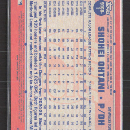 2026 Topps Chrome 1991 Topps Baseball Shohei Ohtani #91CB-1