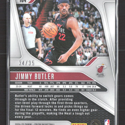 2024 Panini Prizm Jimmy Butler #164 Red 34/35