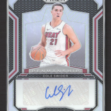 2024 Panini Prizm Penmanship Cole Swider #PNM-CSH Auto