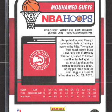 2024 Panini NBA Hoops Premium Stock Mouhamed Gueye #27 Prizm RC