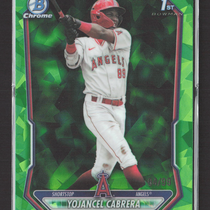 2026 Bowman Chrome Yojancel Cabrera #BCP-3 Green Sapphire 94/99