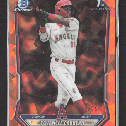2026 Bowman Chrome Yojancel Cabrera #BCP-3 Orange Shimmer 17/25 1st Bowman