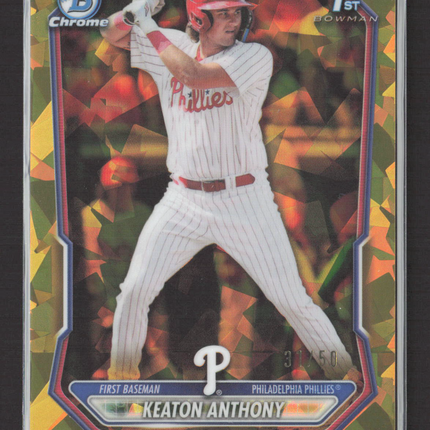 2026 Bowman Chrome Keaton Anthony #BCP-121 Gold Shimmer Refractor 31/50