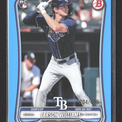 2026 Bowman Carson Williams #39 Sky Blue Border RC 204/499
