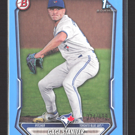 2025 Bowman Gage Stanifer #BP-37 Sky Blue 074/499