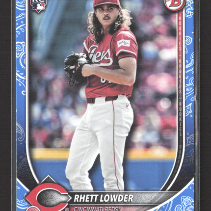 2025 Bowman Rhett Lowder #6 Blue Paisley RC 118/125