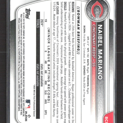 2025 Bowman Chrome Naibel Mariano #BCP-99 Purple Refractor 121/199