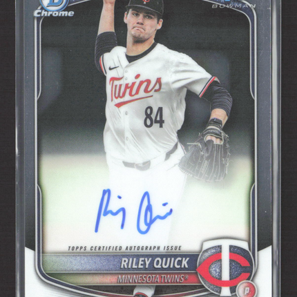 2025 Bowman Chrome Riley Quick #CPA-RQ Auto