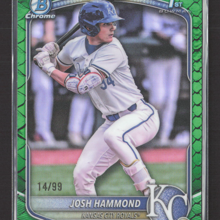 2025 Bowman Draft Chrome Josh Hammond #BDC-185 Green Reptilian Refractor 14/99