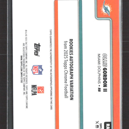 2025 Topps Chrome Ollie Gordon II #RA-OG Orange Auto 02/25 RC