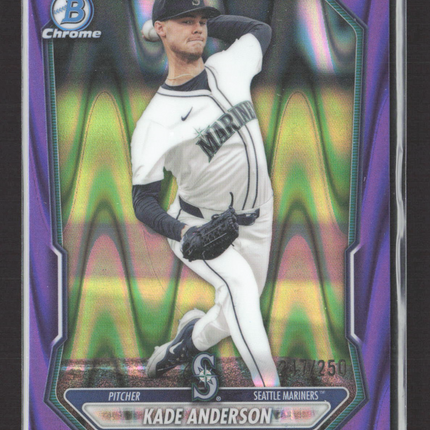 2026 Bowman Chrome Kade Anderson #BCP-19 Purple RayWave 247/250