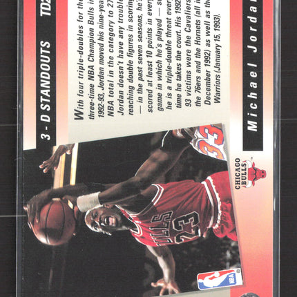 1993 Upper Deck 3-D Standouts Michael Jordan #TD2