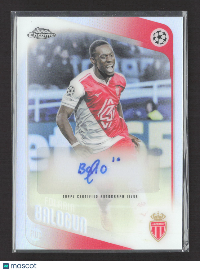 2026 Topps Chrome UEFA Club Competitions Folarin Balogun #CA-FB Auto