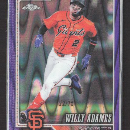 2026 Topps Chrome Willy Adames #140 Purple Sonar Refractor 22/75