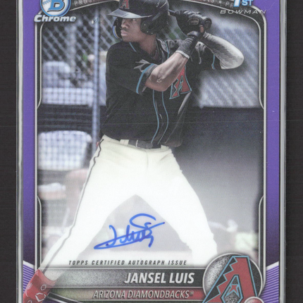 2025 Bowman Chrome Jansel Luis #CPA-JLU Purple 102/250 Auto