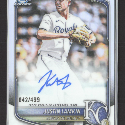 2025 Bowman Chrome Justin Lamkin #CPA-JLA Refractor 042/499 Auto