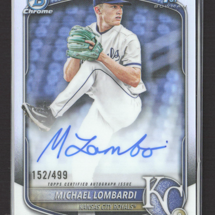 2025 Bowman Chrome Michael Lombardi #CPA-ML Refractor 152/499 Auto