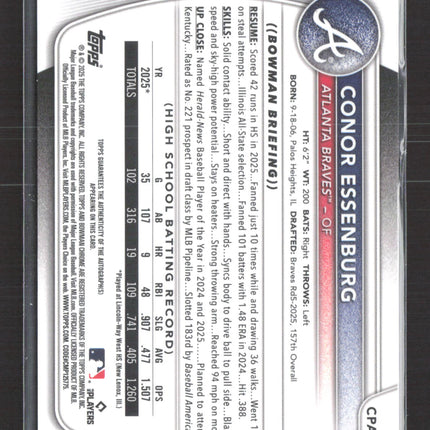 2025 Bowman Chrome Conor Essenburg #CPA-CE Auto