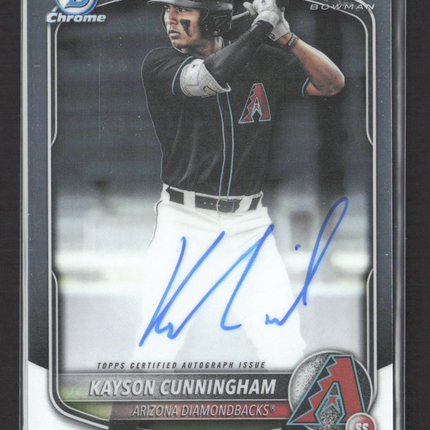 2025 Bowman Chrome Kayson Cunningham #CPA-KC 1st Bowman Auto