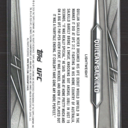 2026 Topps Chrome UFC Quillan Salkillo #57 RC