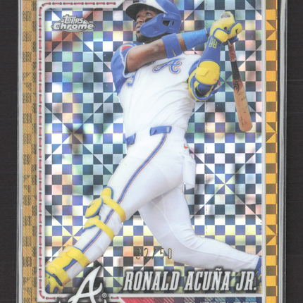 2026 Topps Chrome Ronald Acuña Jr. #124 Gold X-Fractor /50