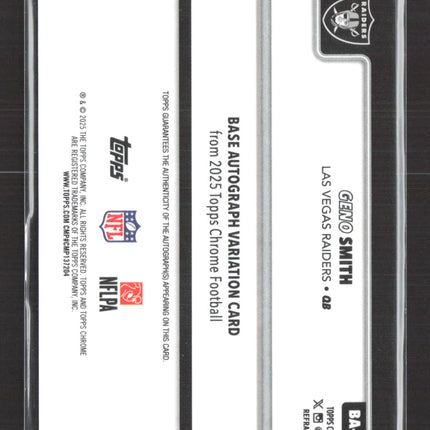 2025 Topps Chrome Football Geno Smith #BA-GS Refractor 311/499 Auto