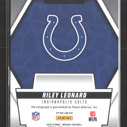 2025 Panini Mosaic Football Riley Leonard #RS-RLD RC Auto