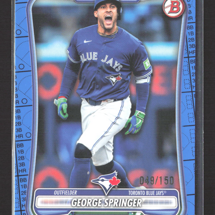 2026 Bowman George Springer #95 Blue 049/150