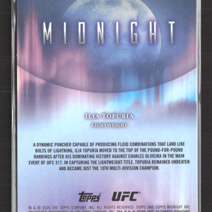 2026 Topps Midnight UFC Ilia Topuria #1