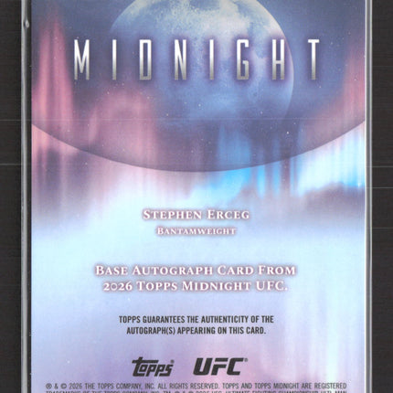 2026 Topps Midnight UFC Stephen Erceg #BAV-SE Auto