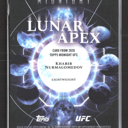 2026 Topps Midnight UFC Lunar Apex Khabib Nurmagomedov #LA-1