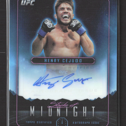 2024 Topps Midnight UFC Stroke of Midnight Autographs Henry Cejudo #SMA-HCD Auto