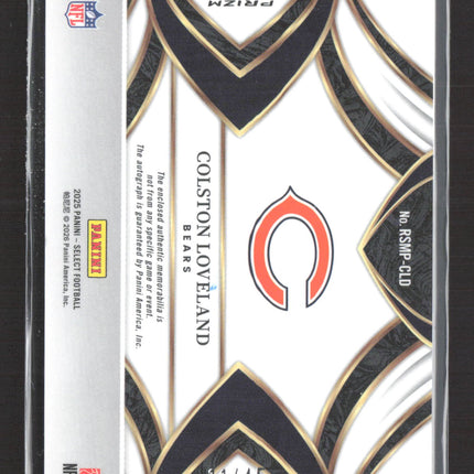 2026 Panini Select Colston Loveland #RSMP-CLD Purple RC 11/45 Auto